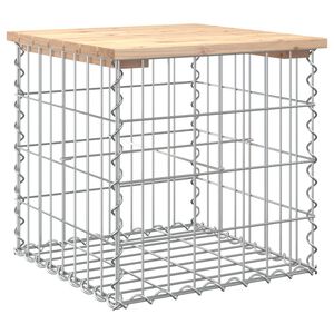 vidaXL Vrtna klupa s gabionskim dizajnom 43x44x42 cm masivna borovina
