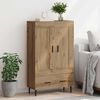 vidaXL Highboard Umjetnički hrast 69,5 x 31 x 115 cm Konstruirano drvo