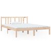 vidaXL Okvir za krevet od masivnog drva 140 x 190 cm
