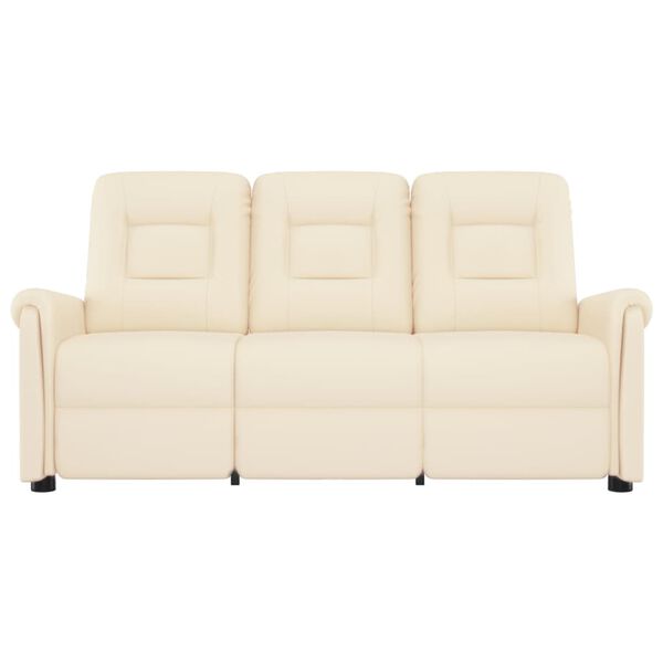 vidaXL Masažni trosjed od umjetne kože krem