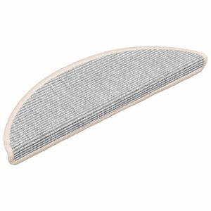 vidaXL Prostirke za stepenice 15 kom 56x17x3 cm srebrne poluokrugle