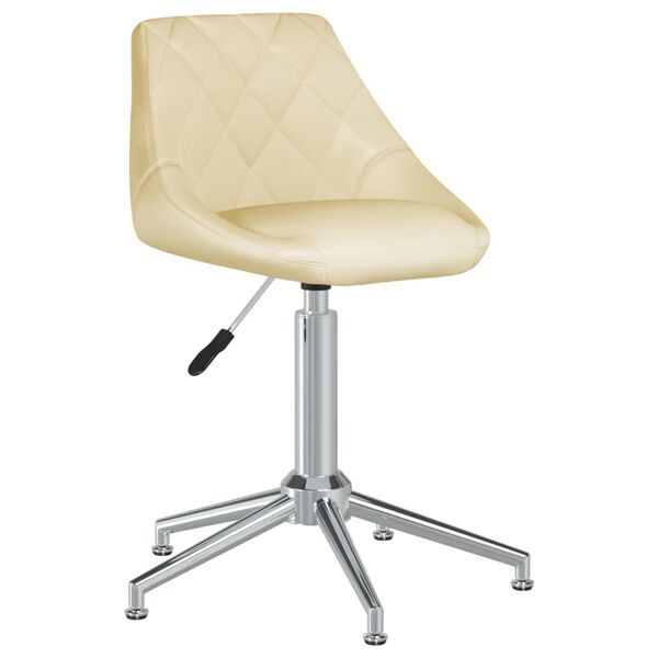 vidaXL Okretne blagovaonske stolice od umjetne kože 4 kom krem