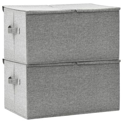 vidaXL Kutije za pohranu 2 kom od tkanine 50 x 30 x 25 cm sive