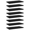 vidaXL Police za knjige 8 kom crne 40 x 20 x 1,5 cm od iverice