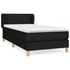 vidaXL Box spring krevet s madracem crni 90x190 cm od tkanine