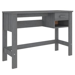 vidaXL Radni stol HAMAR tamnosivi 110 x 40 x 75 cm od masivne borovine