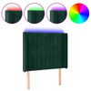 vidaXL LED uzglavlje tamnozeleno 83x16x118/128 cm bar&scaron;unasto