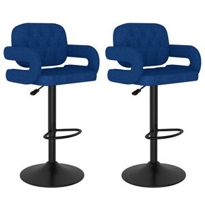 vidaXL Barski stolci od tkanine 2 kom plavi