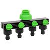 vidaXL 4-smjerni adapter za slavinu zeleno-crni 19,5x6x11 cm ABS i PP