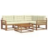 vidaXL Set vanjskih sofa 5 kom. Prirodna i krem