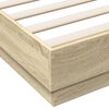 vidaXL Okvir kreveta s LED svjetlima boja hrasta sonome 120 x 200 cm