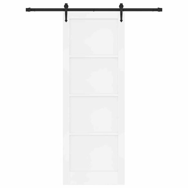 vidaXL Klizna vrata ORKDAL Bijelo 83 x 232 cm Čvrsto borovo drvo