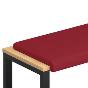 vidaXL Jastučić za klupu Umjetna koža Vinska crvena Dubina 35 cm