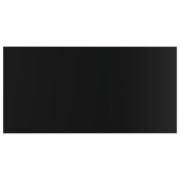 vidaXL Police za knjige 8 kom visoki sjaj crne 40x20x1,5 cm od iverice