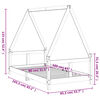vidaXL Okvir za dječji krevet bijeli 80 x 160 cm od masivne borovine