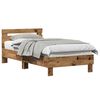 vidaXL Krevetna konstrukcija Staro drvo 193 x 95 x 88 cm