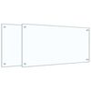 vidaXL Kuhinjske za&scaron;tite od prskanja 2 kom prozirne 80x40 cm staklene