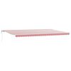 vidaXL Povlačivi tende Crvena i bijela 600 &times; 300 cm Tkanina i Aluminij