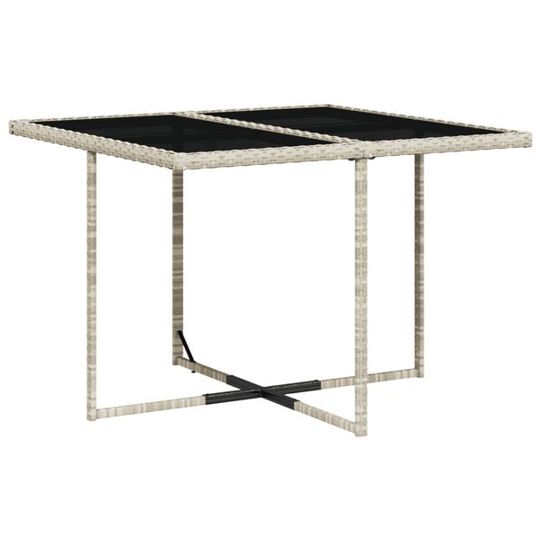 vidaXL 5-dijelni vrtni blagovaonski set od poliratana s jastucima sivi