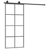 vidaXL Klizna vrata s priborom 90 x 205 cm od ESG stakla i aluminija