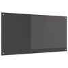 vidaXL Kuhinjski zid Tamno siva 120 x 60 cm Staklo otporno na udarce
