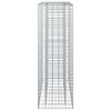 vidaXL Gabionski uzdignuti krevet Srebrno 90 x 50 x 150 cm