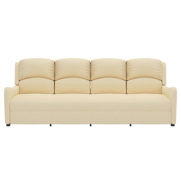 vidaXL Masažni četverosjed od tkanine krem