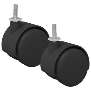 vidaXL Kaster 2 pcs Crna i srebrna 37,8 x 40 mm Željezo i PP