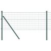 vidaXL Euro Ograđivanje Ukop 25 x 0,8 m Čelik premazan PVC-om Zelena