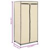 282443 vidaXL Wardrobes 2 pcs Cream 75x50x160 cm