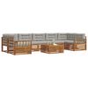 vidaXL Set vanjskih sofa s jastukom 8 pcs Prirodna i svijetlo siva