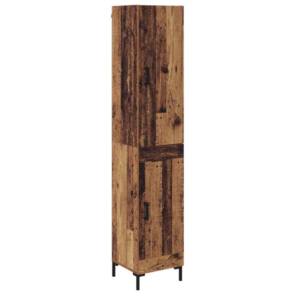 vidaXL Highboard Staro drvo 69,5 x 34 x 180 cm Konstruirano drvo