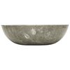 vidaXL Umivaonik sivi &Oslash; 40 x 12 cm mramorni