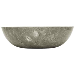 vidaXL Umivaonik sivi &Oslash; 40 x 12 cm mramorni