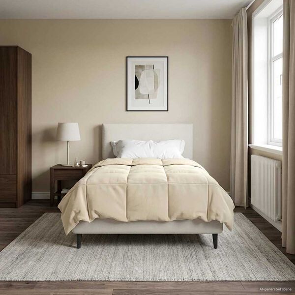 vidaXL Puni pokrivač za cijelu godinu Krema 135 x 200 cm Mikrovlakna