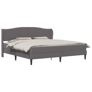 vidaXL Krevetna konstrukcija Siva 180 x 200 cm Umjetna koža