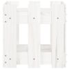 vidaXL Vrtna sadilica s izgledom ograde bijela 30x30x30 cm od borovine