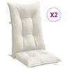 vidaXL Jastuci za stolice 2 kom pro&scaron;arano krem 120x50x7cm tkanina