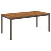 vidaXL Stol za večeru u vrtu Prirodna i kava 147 x 88,5 x 75 cm