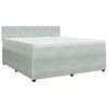 vidaXL Boxspring krevet s madracem Svjetlosiva 160 x 200 cm Bar&scaron;un