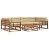 vidaXL Set vanjskih sofa s jastukom 7 pcs Prirodna i bež