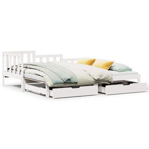 vidaXL Dnevni krevet na razvlačenje s ladicama bez madraca 90 x 190 cm