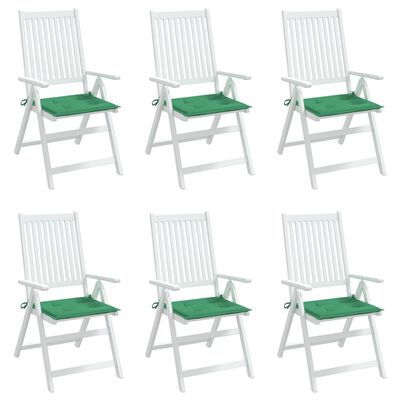vidaXL Jastuci za vrtne stolice 6 kom zeleni 50x50x3 cm tkanina Oxford