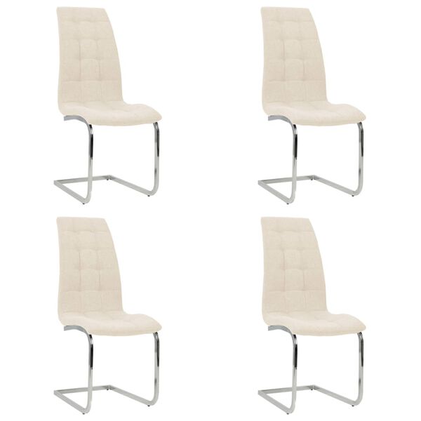 vidaXL Konzolne blagovaonske stolice od tkanine 4 kom krem