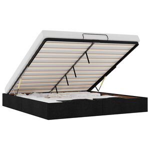 vidaXL Otomanski okvir kreveta bez madraca crni 160x200 cm od tkanine