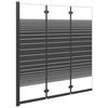 vidaXL Sklopiva pregrada za tu&scaron; 3 panela 130 x 130 cm ESG crna