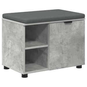 vidaXL Klupa za hodnik s jastukom Betonsko Siva 60 x 38 x 46 cm