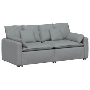 vidaXL Modularna sofa s jastucima svijetlosiva