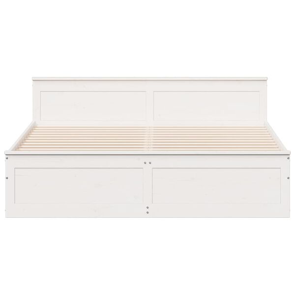 vidaXL Okvir kreveta bez madraca s uzglavljem 180x200 cm od borovine