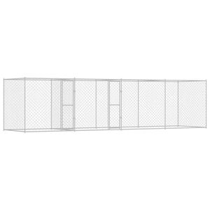 vidaXL Kavez za pse Srebrno 800 x 200 x 200 cm Cinkani čelik